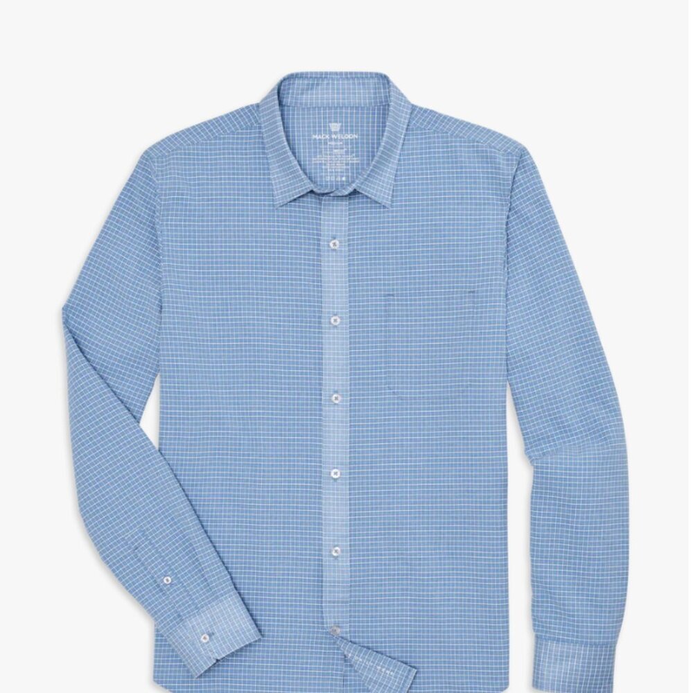 Mack Weldon Aitflex Shirt Highland Check Heather men medium - Picture 11 of 13